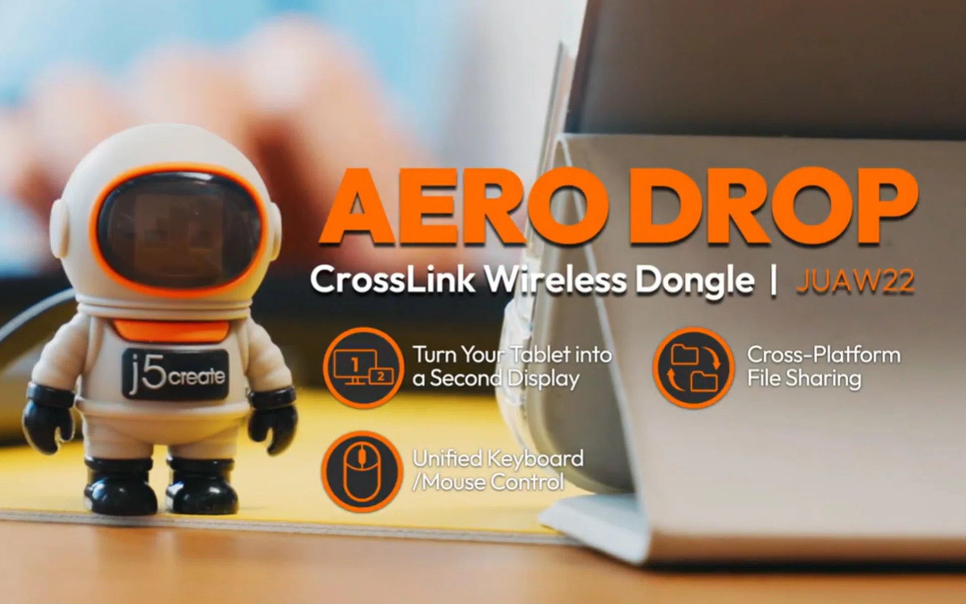 j5create JUAW22 AERO DROP CrossLink Wireless Dongle