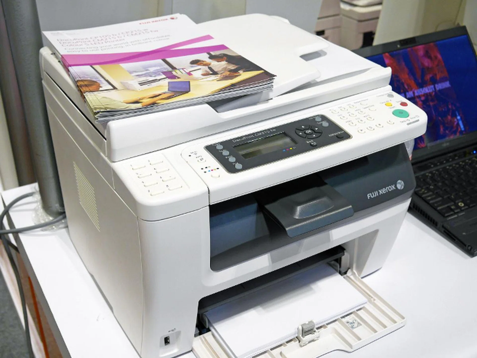 The DocuPrint CM215 fw is an A4 color S-LED printer that can also copy, scan, and fax. It has print speeds of up to 12ppm for color documents and 15ppm for monochrome documents. It is also Wi-Fi and Ethernet-ready. Bring it home for $469 (usual price $649).