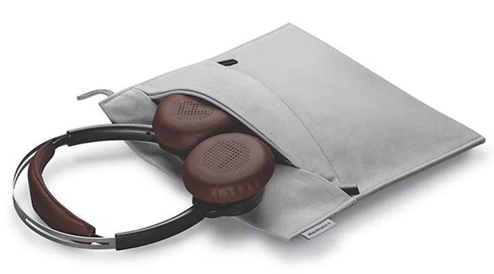 The BackBeat Sense comes with a durable pouch for transport and storage.