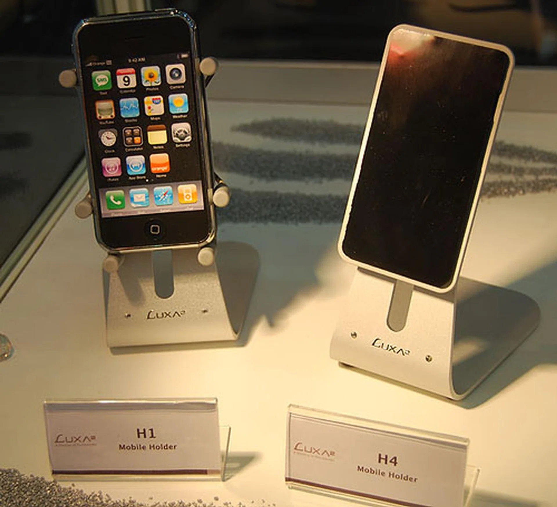 Simple but elegant mobile phone holders.