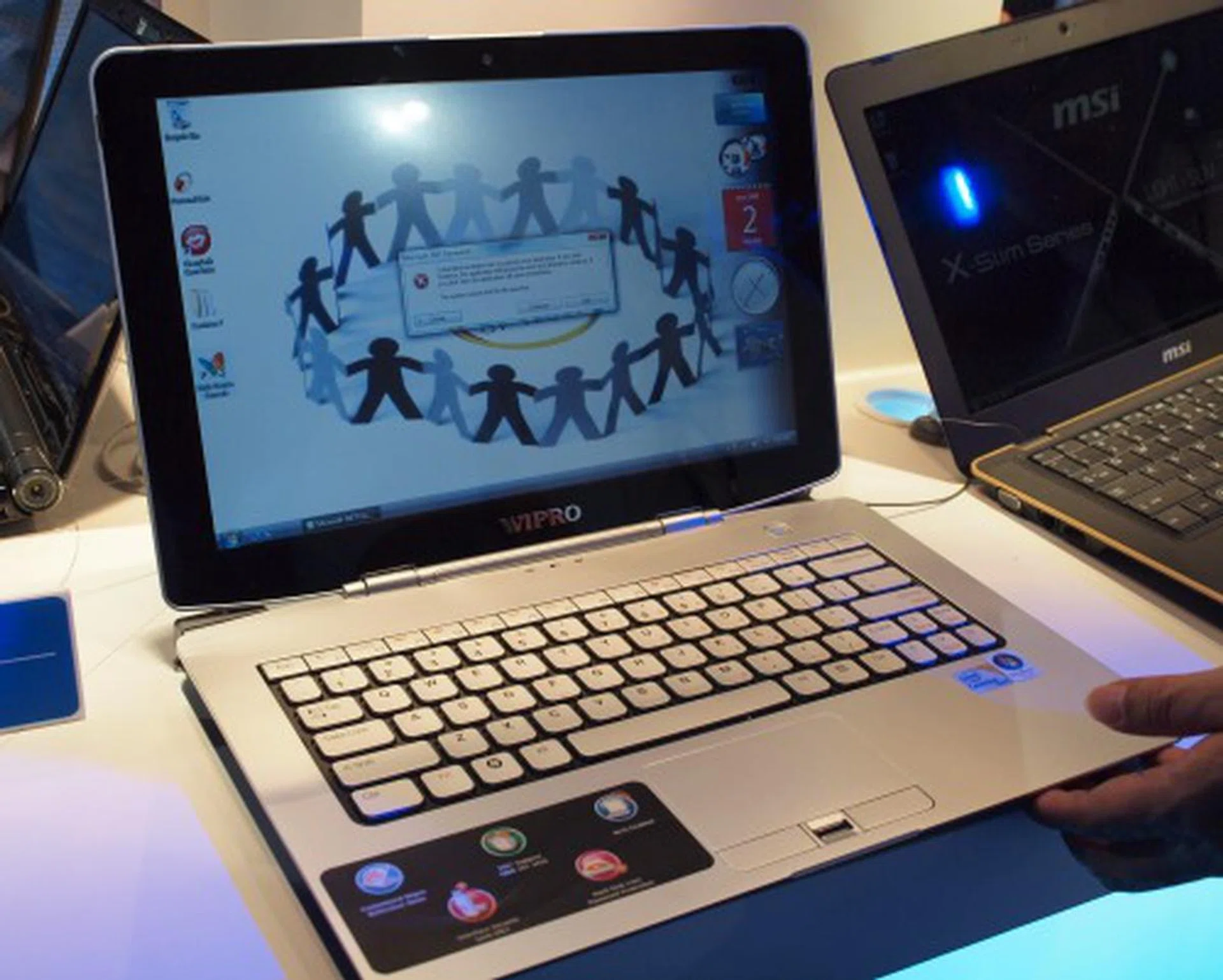  Wipro's ultrathin notebook using the updated Montevina platform.  