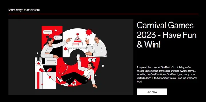 OnePlus has queued up a series of celebatory events and promotions between 9 and 15 December 2023.