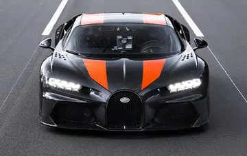 The modified Bugatti Chiron used for the speed run. (Image source: Bugatti)