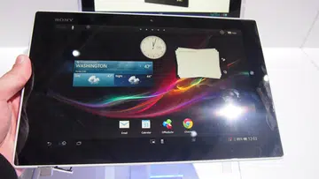 The Sony Xperia Tablet Z sports an angular design with four barely rounded corners. 