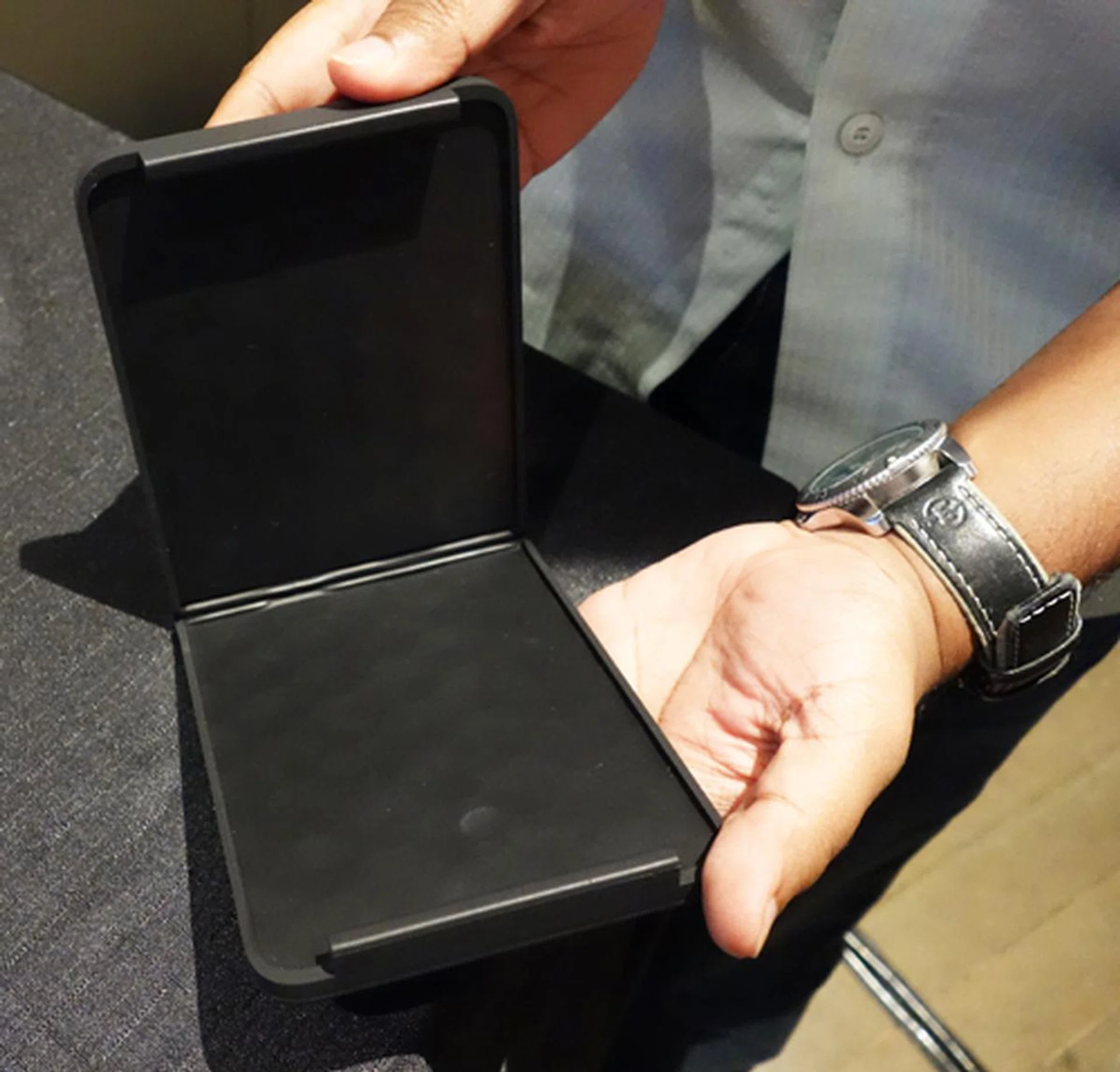 The cover can be bent into a right-angle to double up as a stand for your tablet.