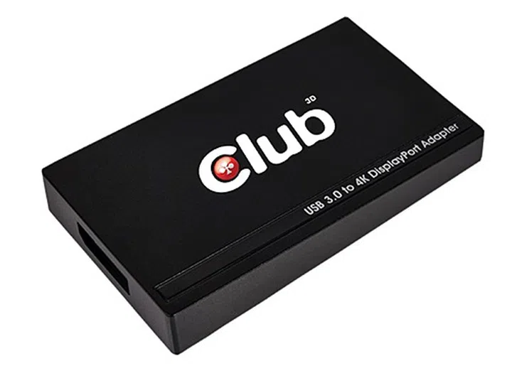 The CSV-2302 USB 3.0 to DisplayPort 4K graphics adapter. (Image Source: Club 3D) 