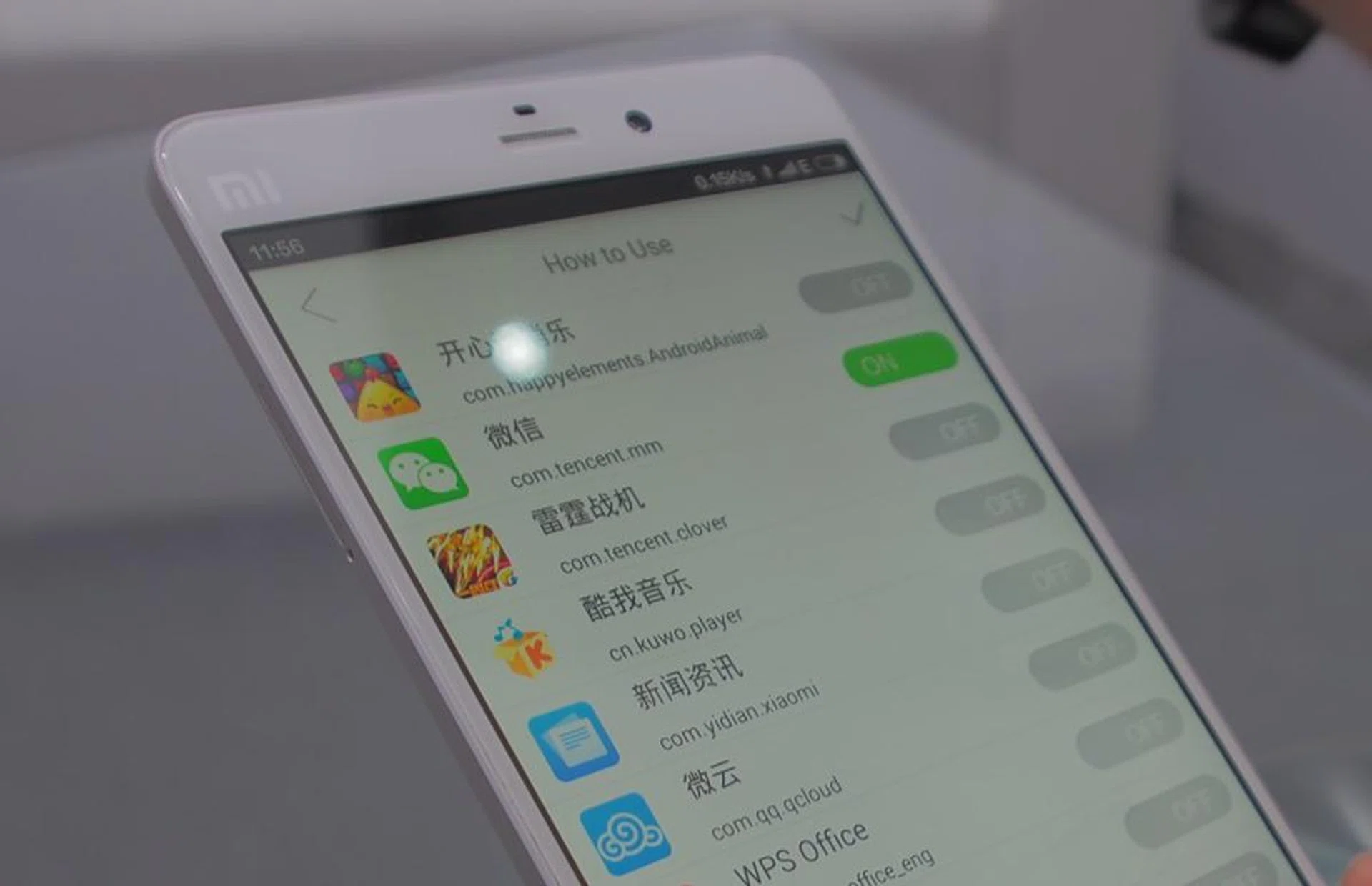 Basically, it will list all apps available on the phone that will send notifications and you can just enable or disable them for the ring.