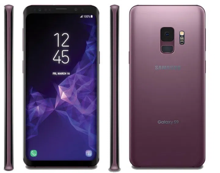 The Samsung Galaxy S9. <br> Image source: @evleaks