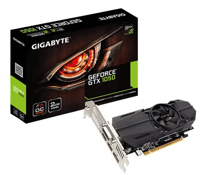 Gigabyte GeForce GTX 1050 OC Low Profile 2G . (Image source: Gigabyte)