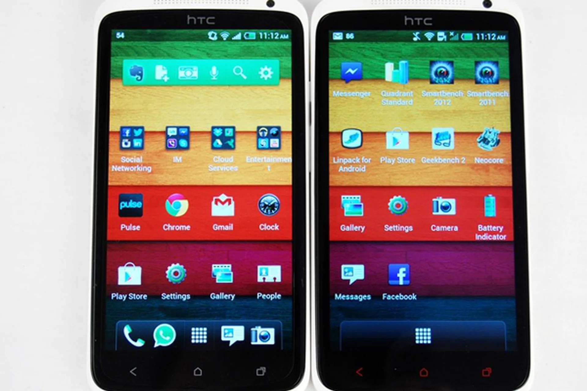 If not for the red capacitive navigation buttons, you will have a hard time differentiating the HTC One X+ (right) from the One X (left).