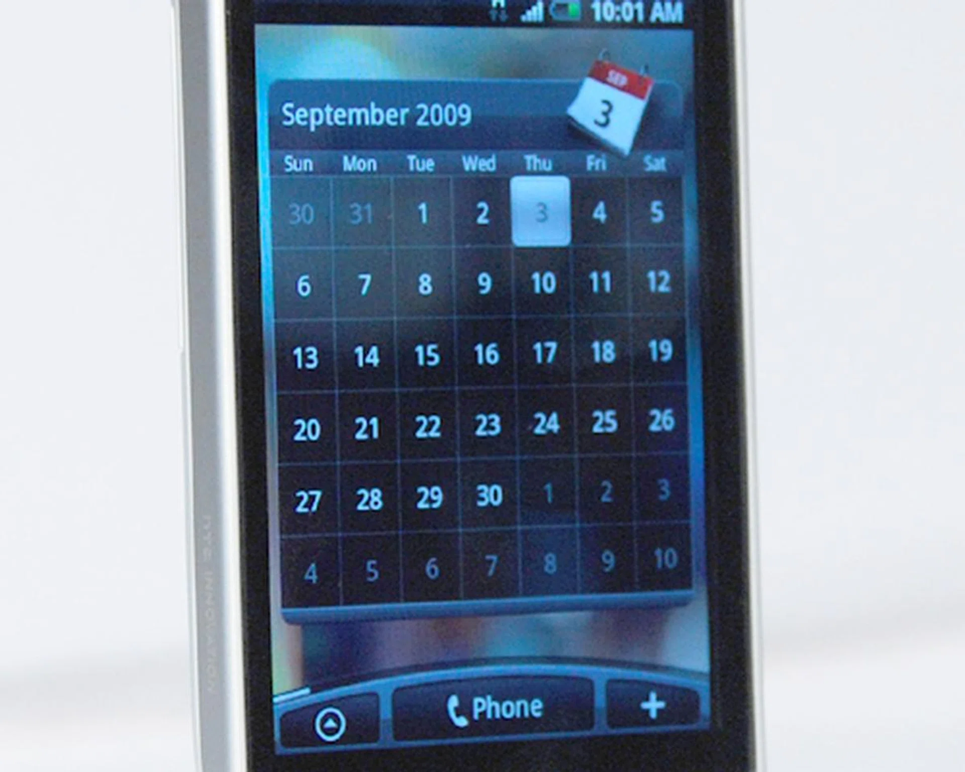 The Calendar widget is much more pleasing to the eye than the standard Google Calendar widget. Furthermore, it comes in two different styles for you to choose from. The full page Calendar widget (shown here) acts more like a date viewer and shows you a full month's agenda. It's alternative style gives more precise info on a daily basis.
