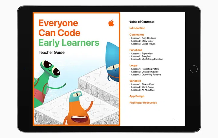 Everyone Can Code Early Learners on Apple's iPad.