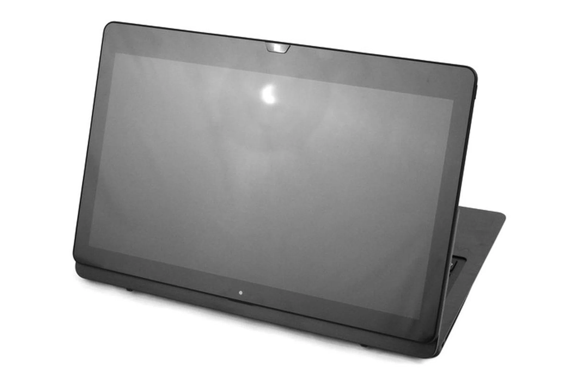 This is what you get when you first flip the screen back, known as the Stand or Display mode, where the keyboard is out of the way while you're watching videos or giving presentations.