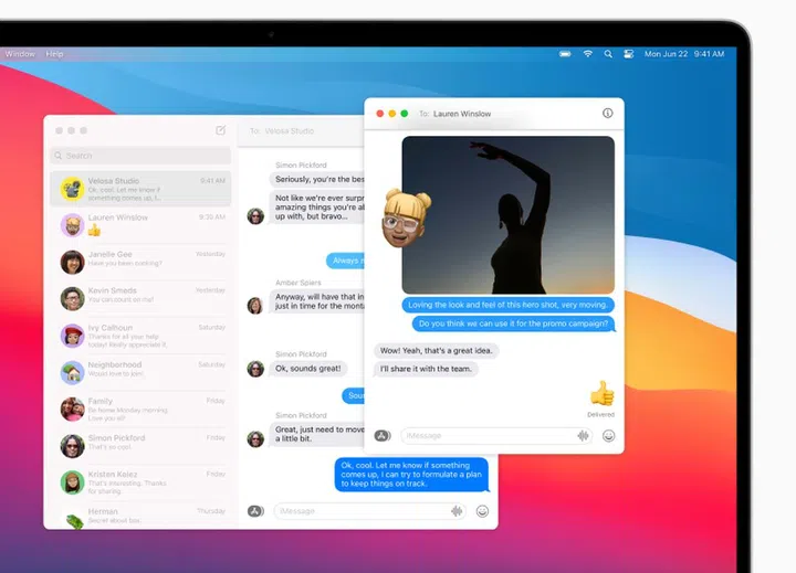 Messages on macOS is finally more similar to the iOS app. 