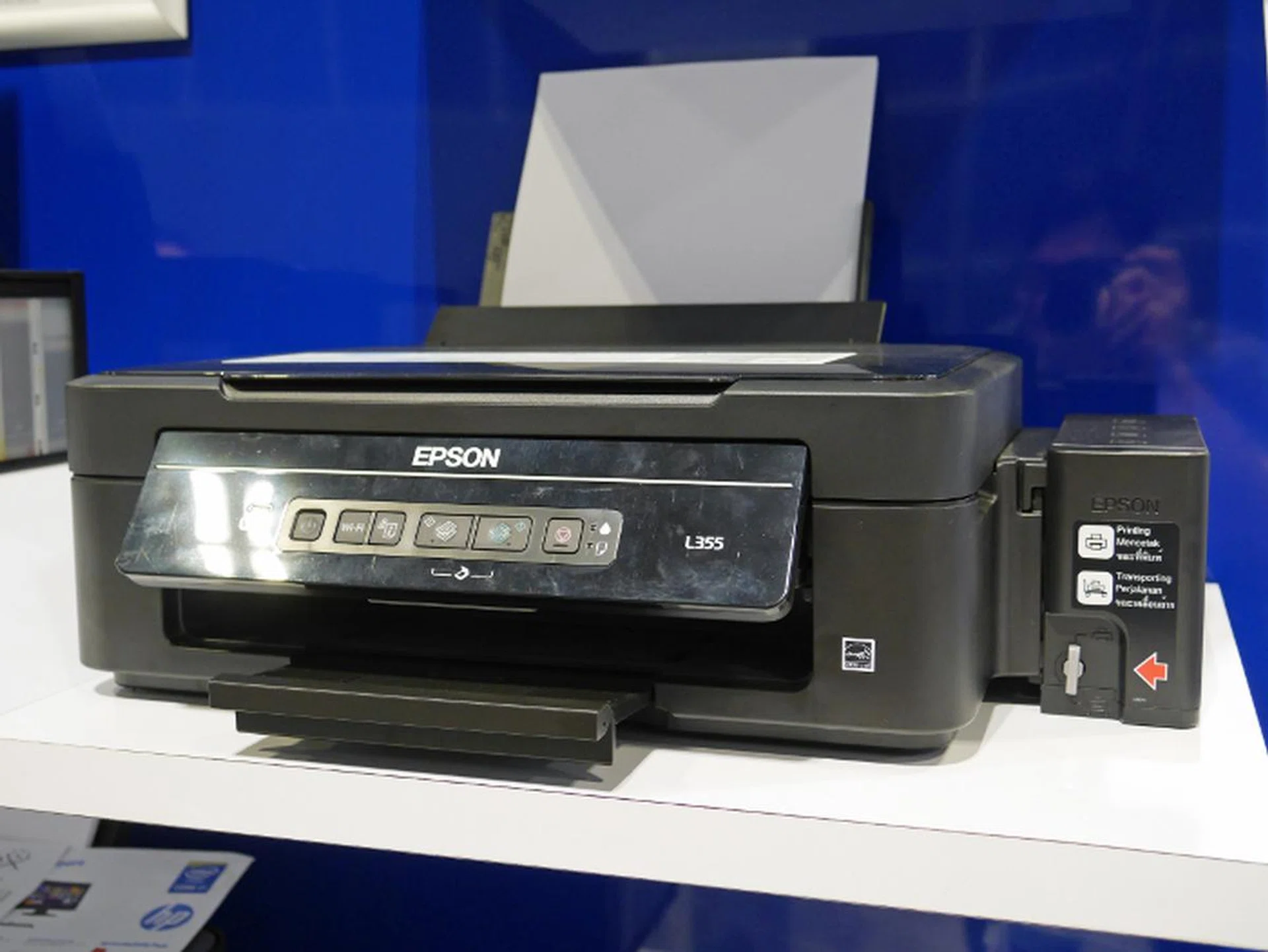 The Epson L355 provides good value as it's an ink tank printer, so ink refills are super affordable. Sporting built-in Wi-Fi, you can bring it home for just $299, which also includes two additional black ink bottles.