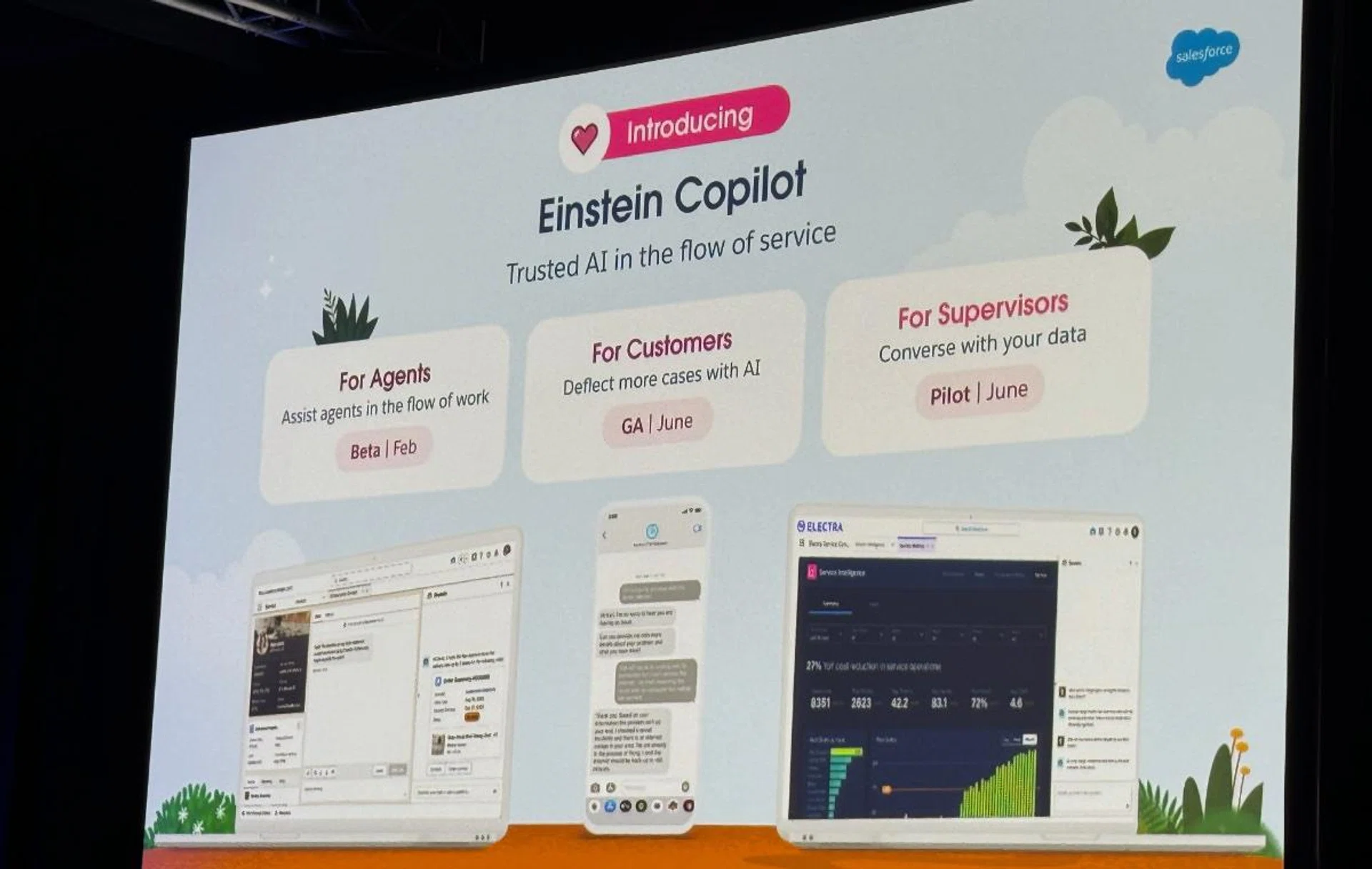 Einstein Copilot is Salesforce’s conversational AI assistant for CRM. 