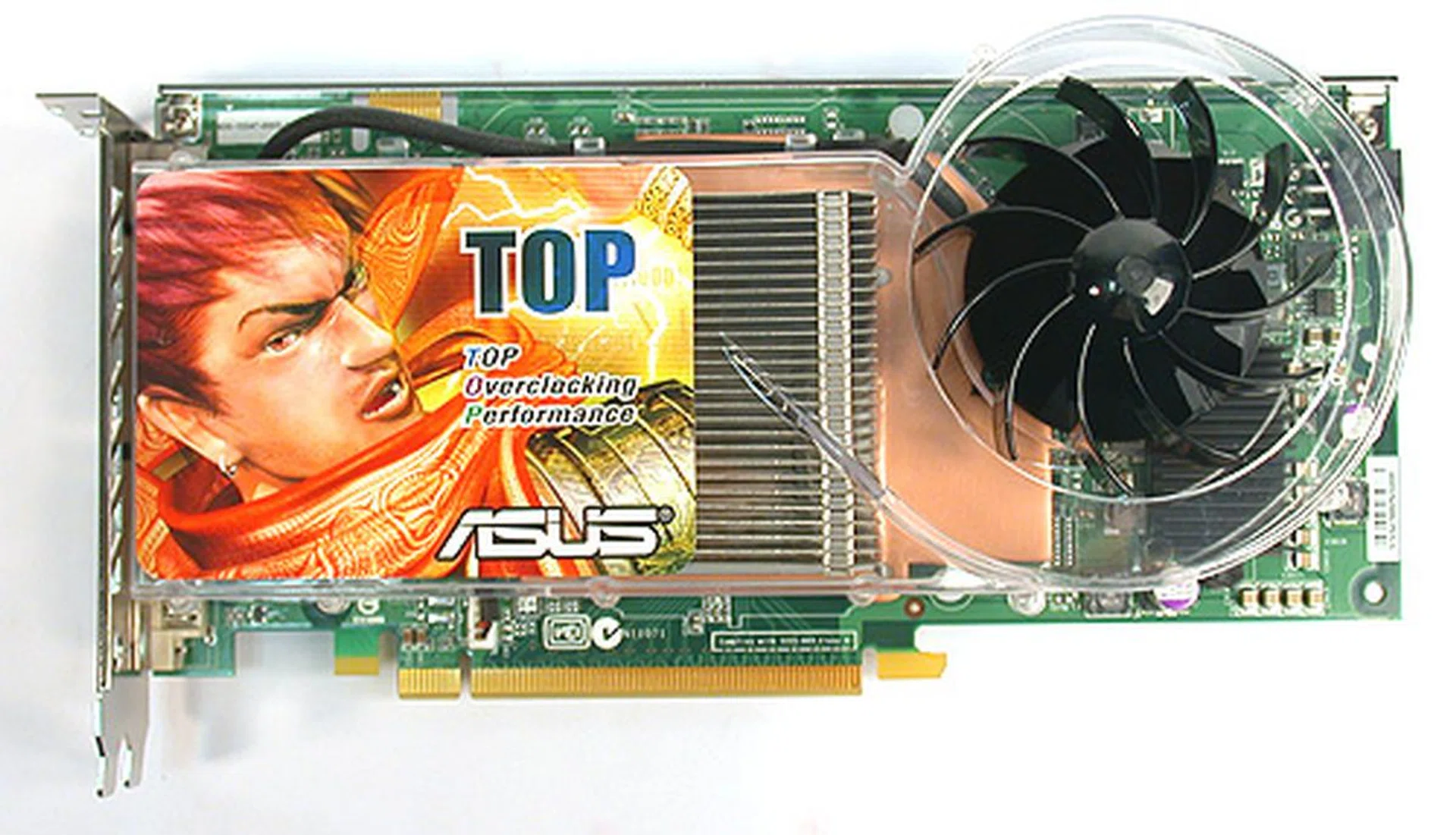 As if the 7800 GTX wasn't fast enough, ASUS saw fit to stick a large customized cooler on top of it, and then overclocked it to insane levels.