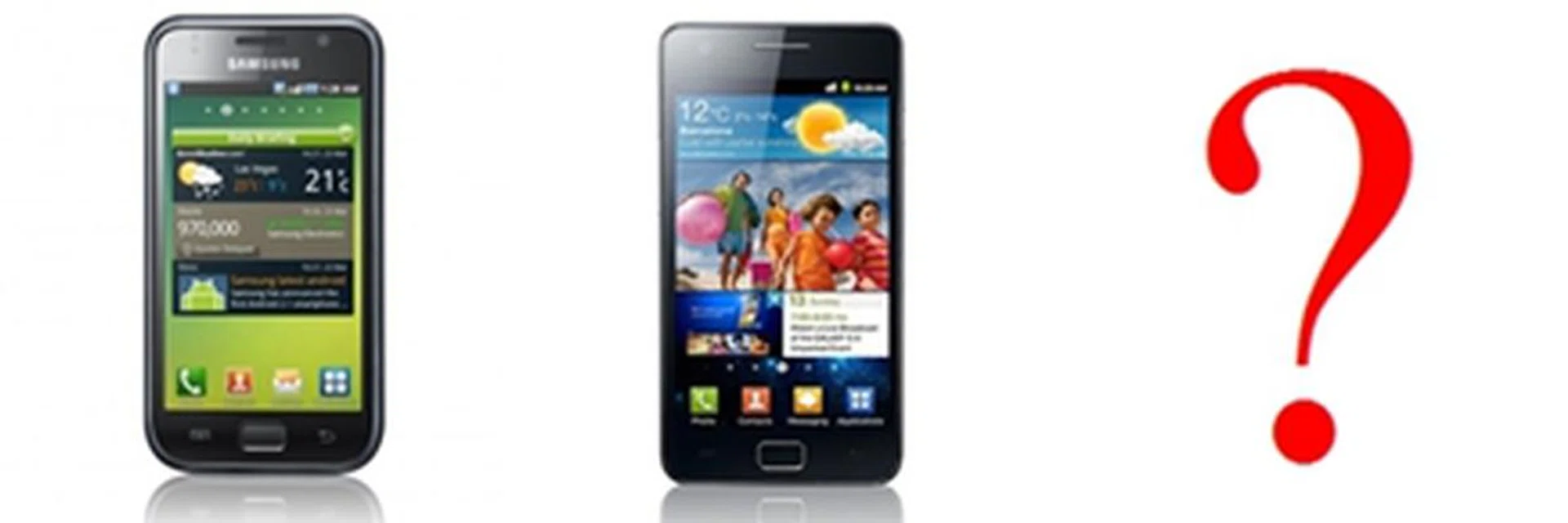 The Samsung Galaxy S Family: Samsung Galaxy S (L), Samsung Galaxy S II (C) and the upcoming Samsung Galaxy S III (R)