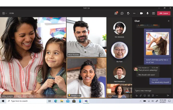 Teams Personal could be the family chat app of choice. Image courtesy of Microsoft. 