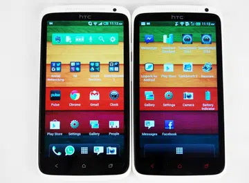 The HTC One X (left) and One X+ (right) will soon be succeeded by the upcoming HTC M7 flagship phone.