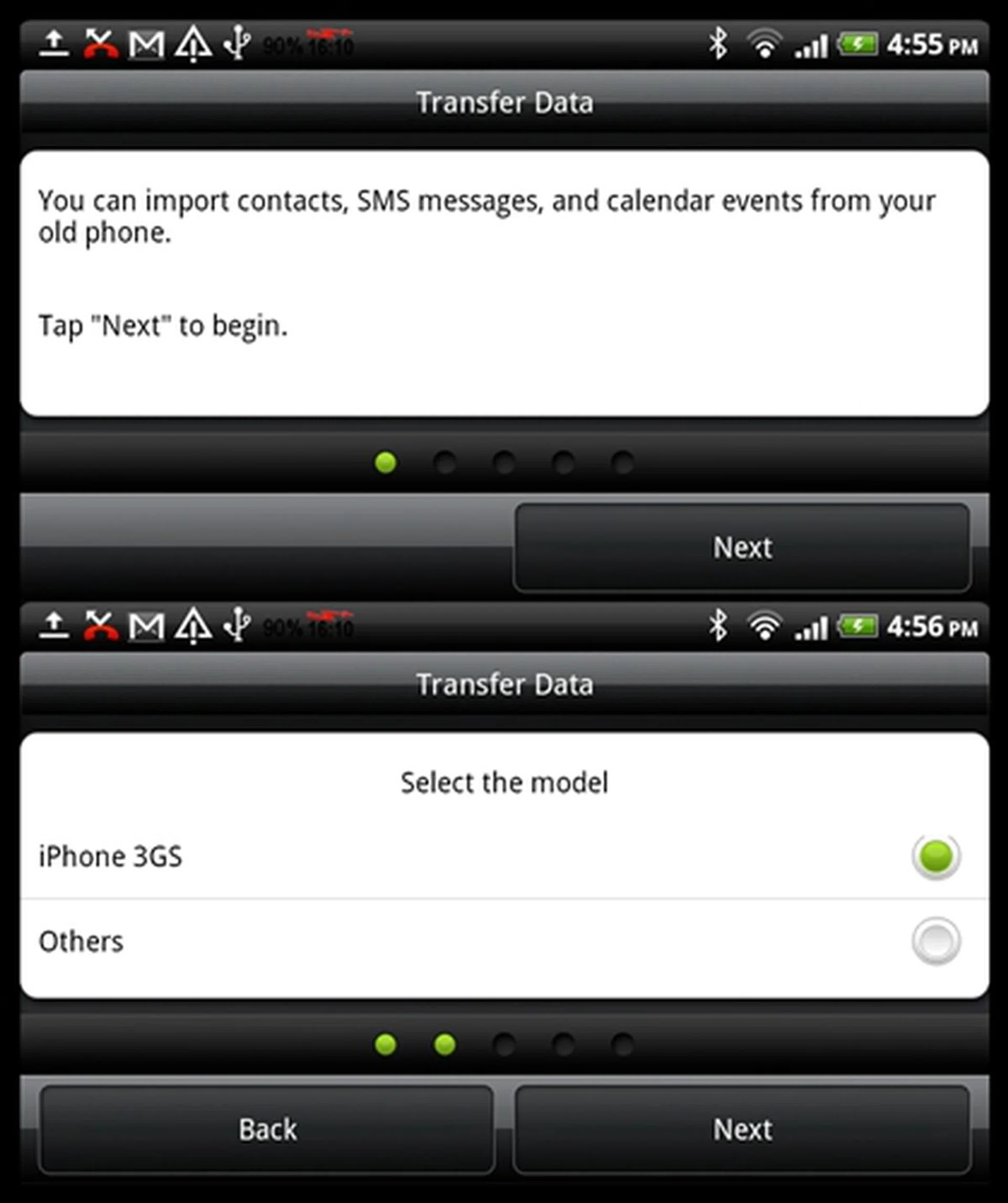 The Transfer Data app is a one-stop solution for those looking for an effective way to transfer your information, especially for those transitioning from a non-Android phone.