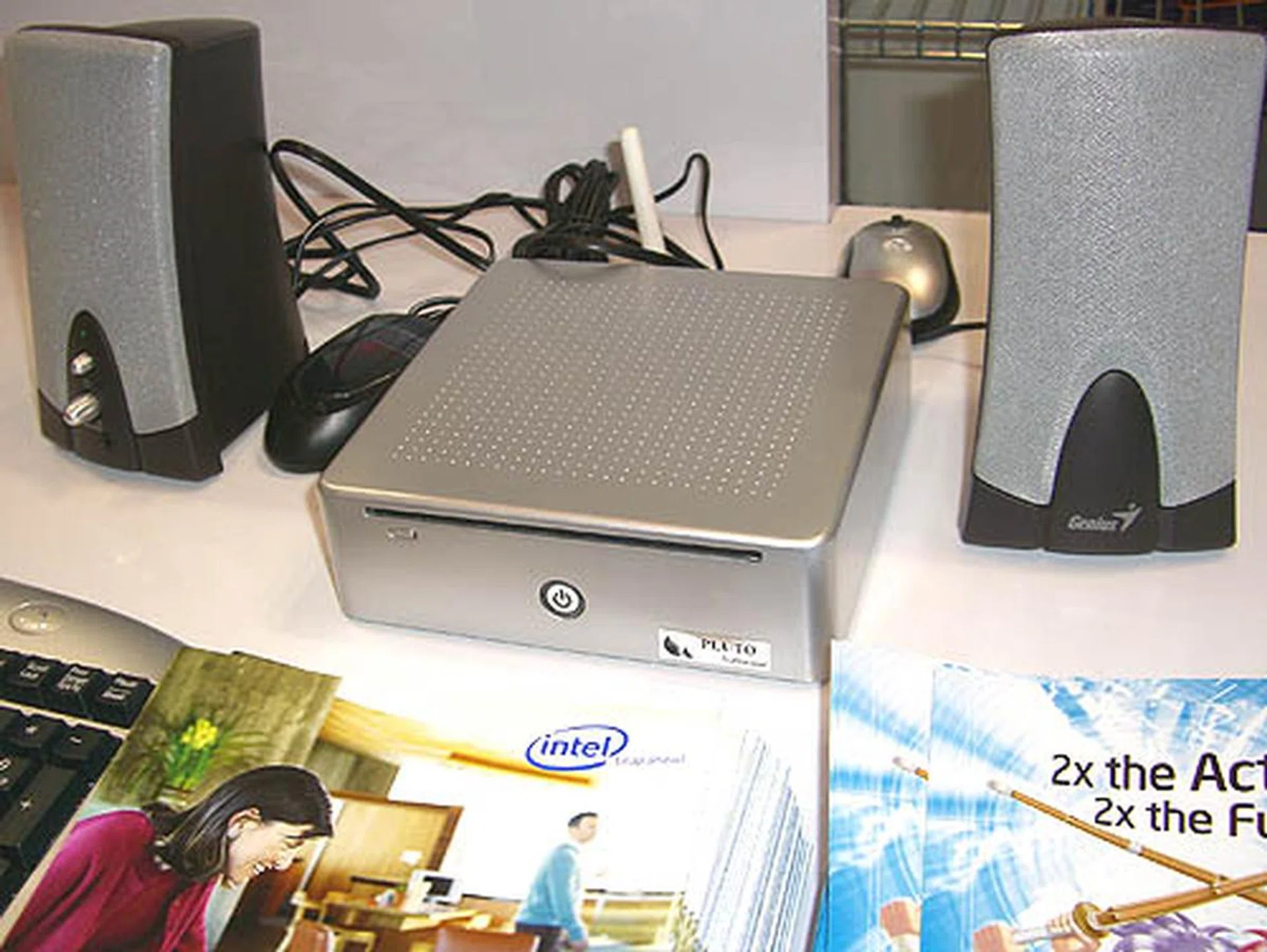 A Mac Mini lookalike, the Pluto mc2 is meant to be a media center and costs only S$1,388. 