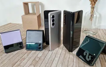 The Samsung Galaxy Z Fold3 and Z Flip3 5G.