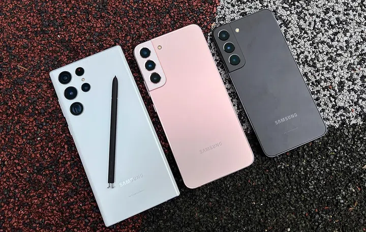 The Samsung Galaxy S22 lineup.