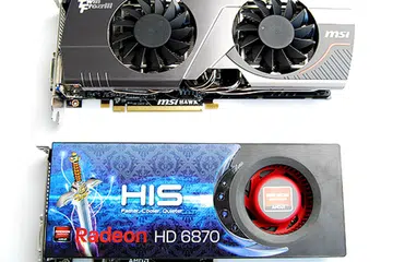 The MSI R6870 Hawk is about the same length as the reference card, but it looks much beefier thanks to its Twin Frozr III cooler.