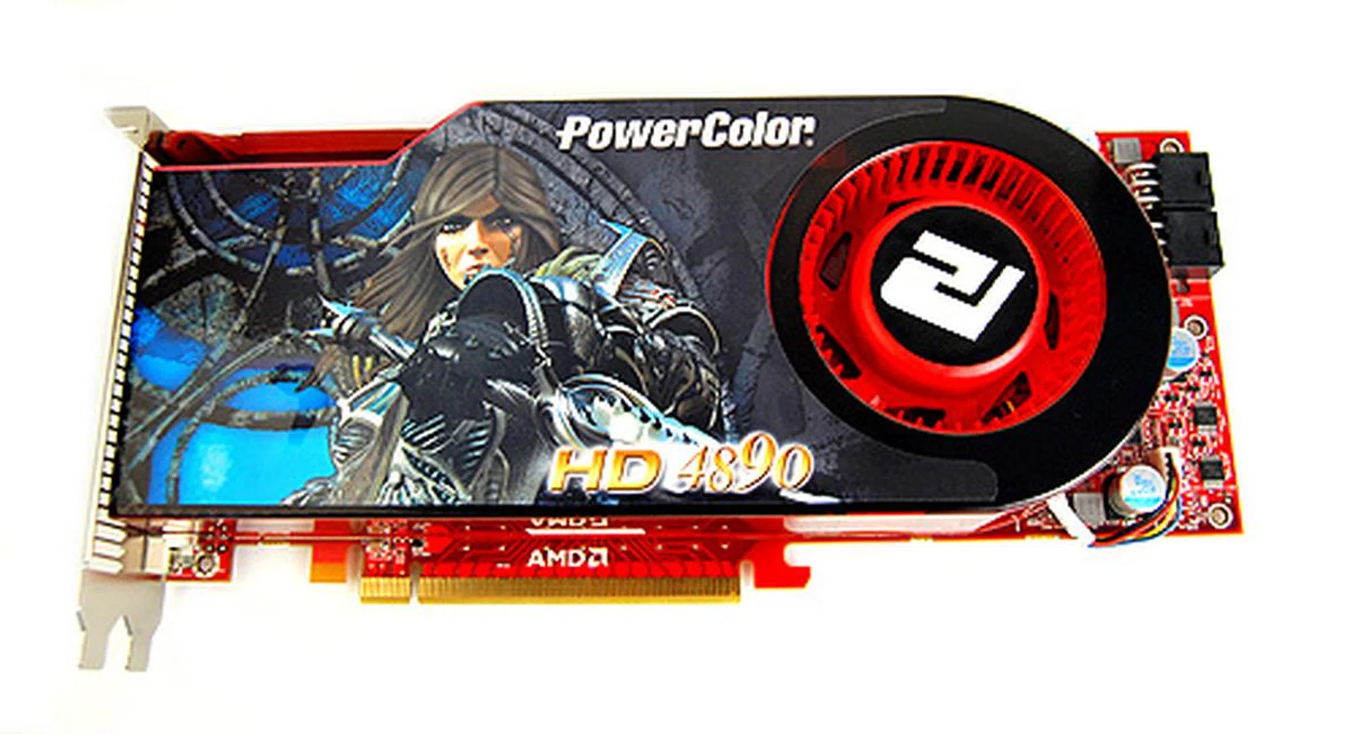 The PowerColor HD 4890 looks exactly identical to the ASUS EAH4980. If both of them had the stickers on their coolers peeled, we would be hard pressed to tell which is which.