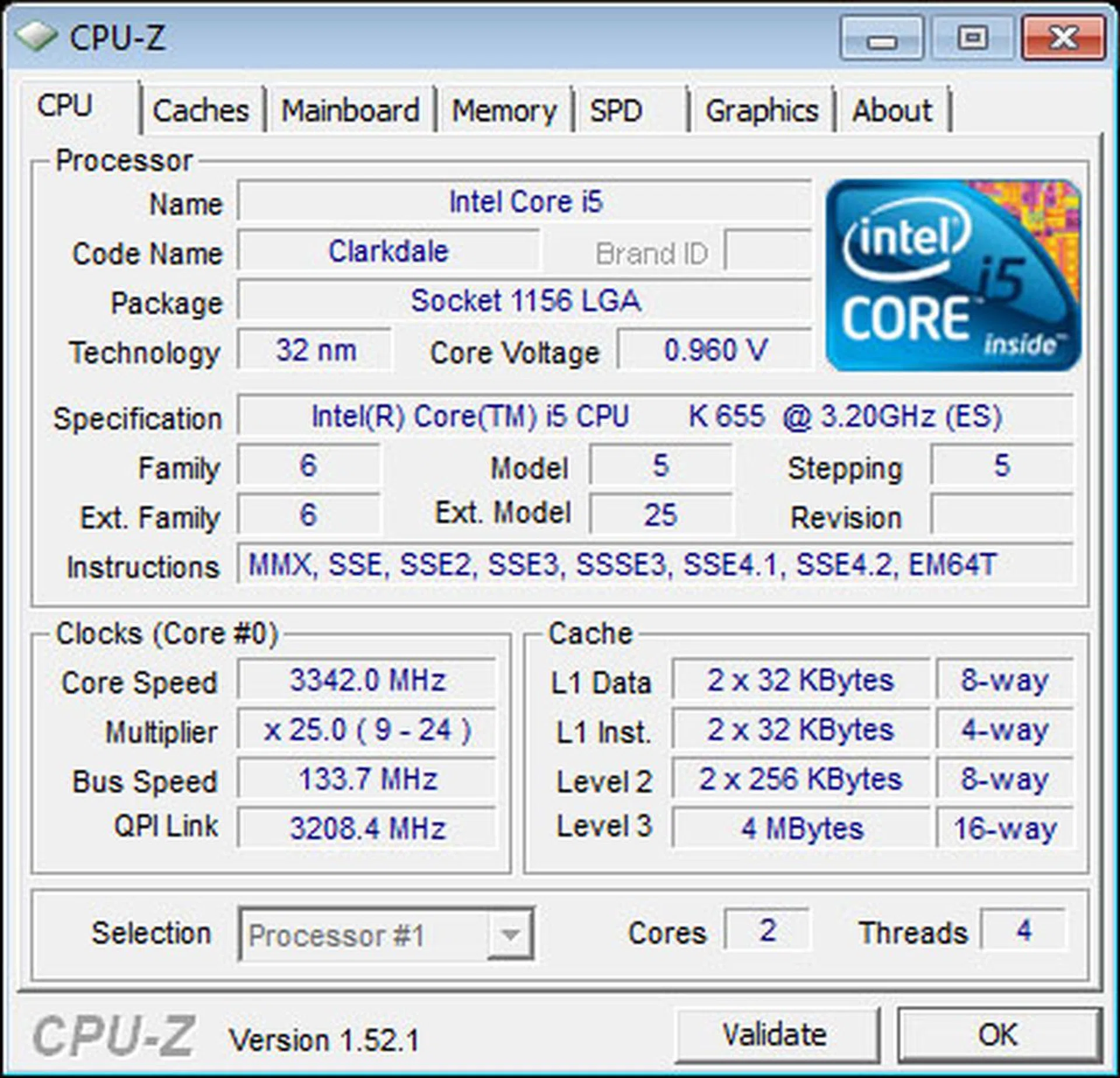 The Core i5-655K.