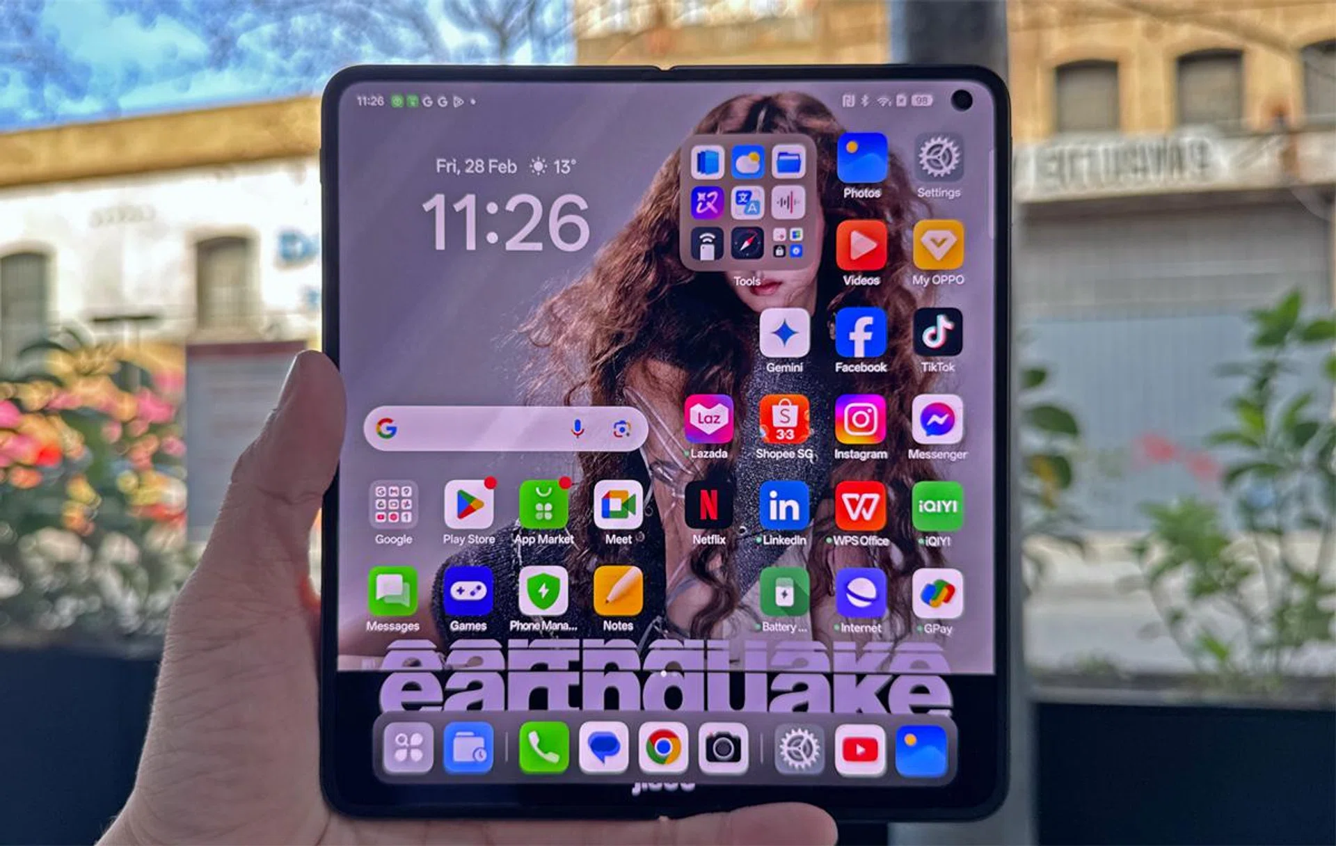 OPPO Find N5, main screen. Photo: HWZ.