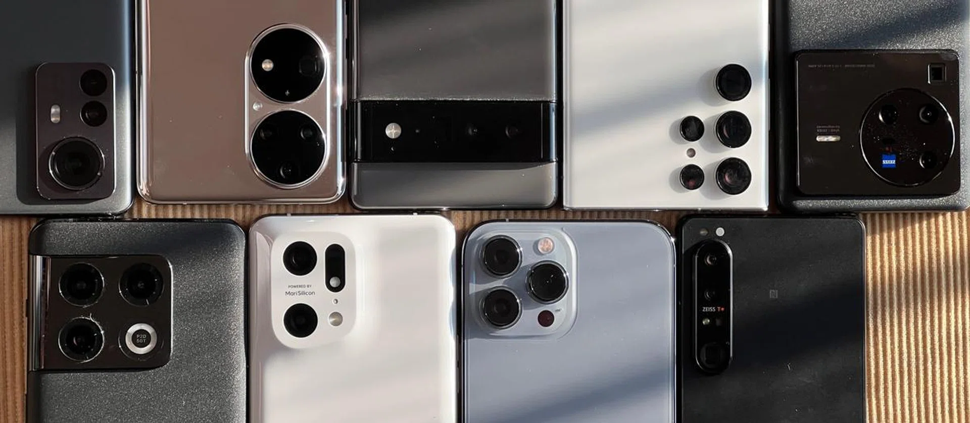 Our 2022 shootout contenders showing off their rear cameras.