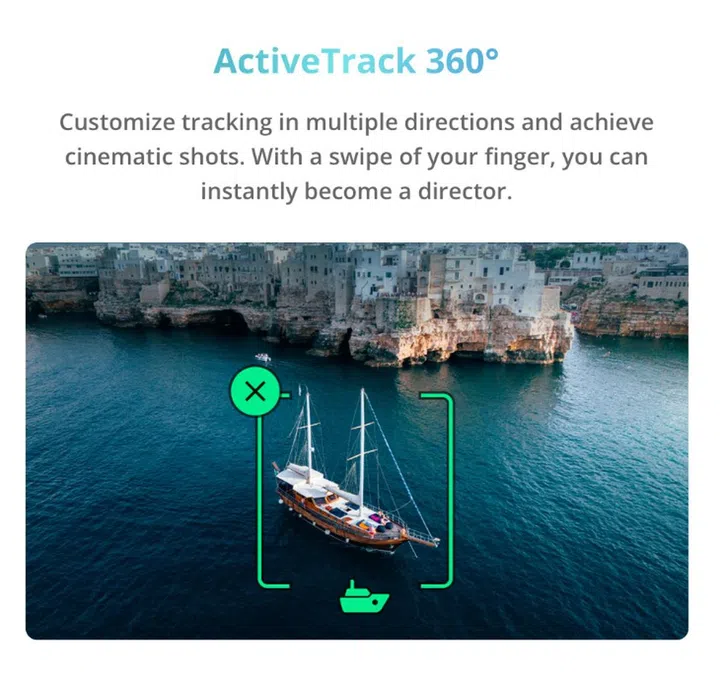DJI Mini 4 Pro's ActiveTrack 360 recording mode.