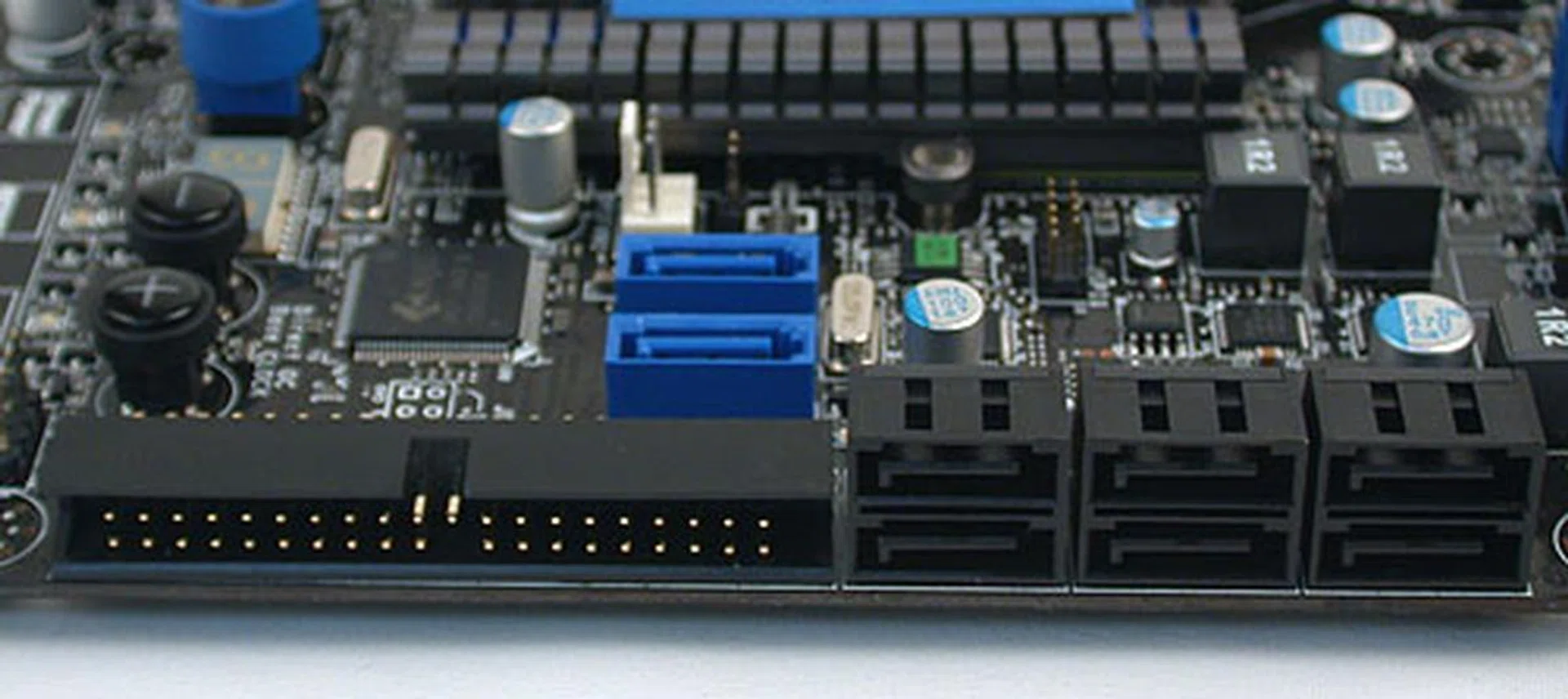 MSI is another player who has kept the IDE connector and it supplements the extra two SATA ports over the standard six SATA 3.0Gbps ports from the chipset.