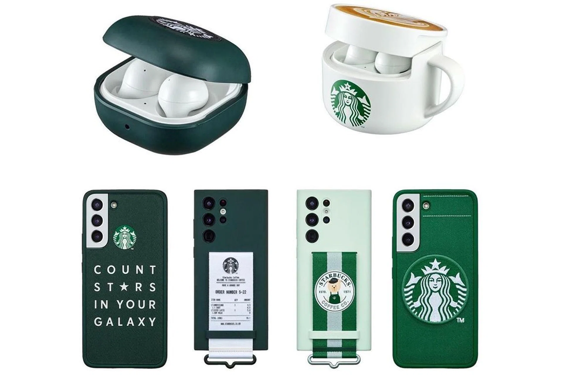 Samsung Galaxy S22 series and Buds2 collab with Starbucks. Image source: UniverseIce (Twitter).