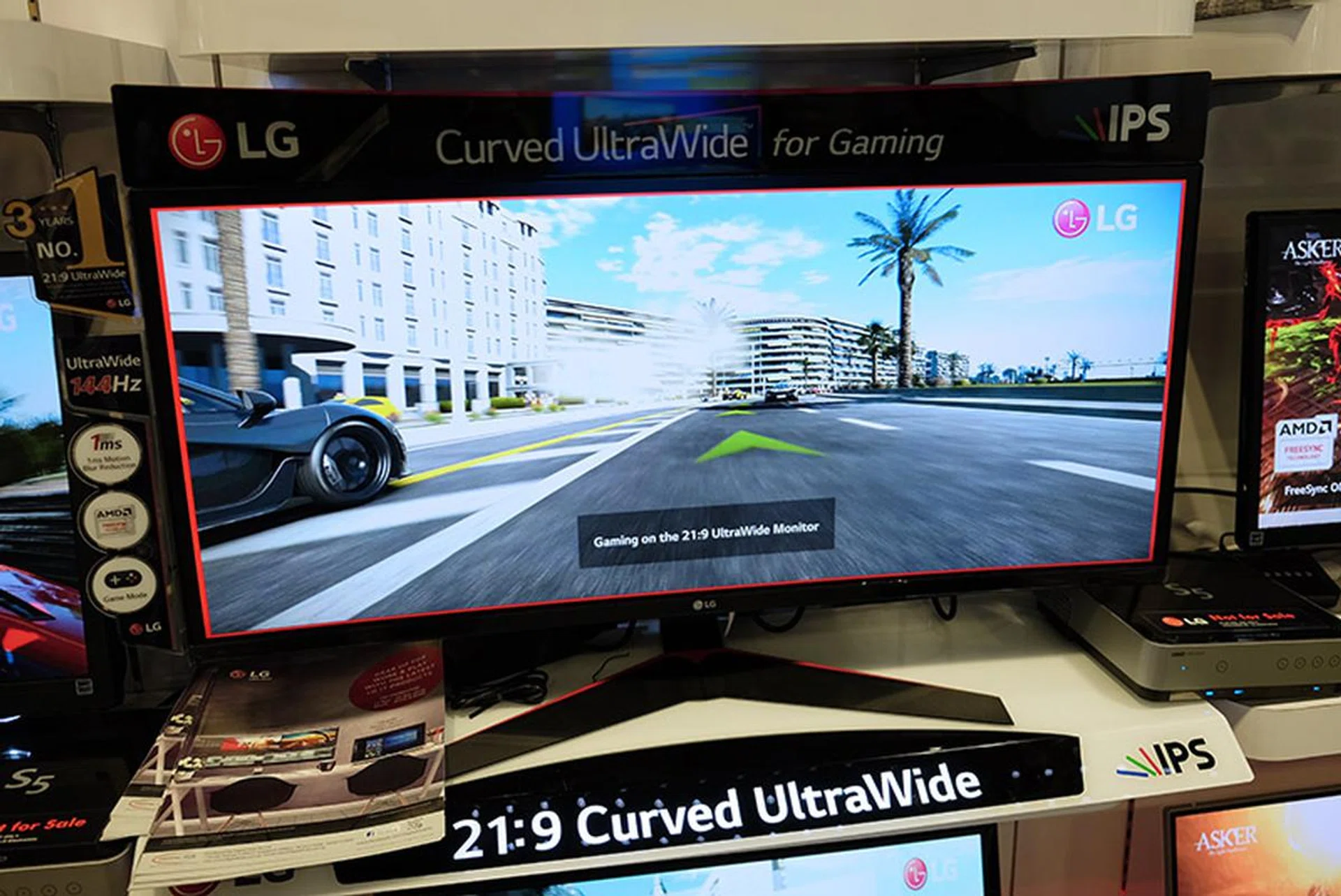 The 34-inch LG 34UC79G is touted as the world's first curved gaming monitor. It has an IPS display and a high refresh rate of 144Hz. It is going for $1,099.