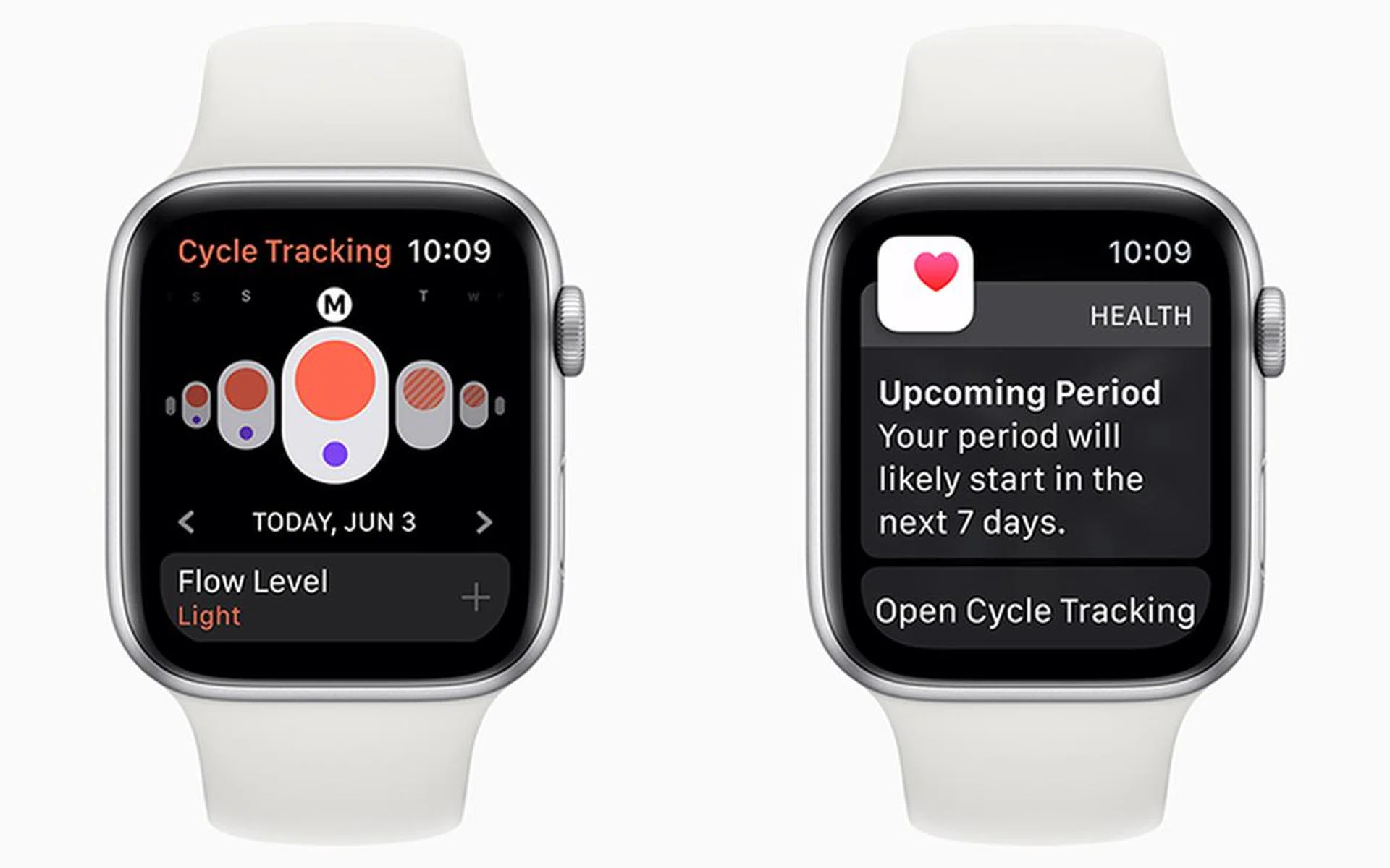 Cycle Tracking helps women track their menstrual cycles.