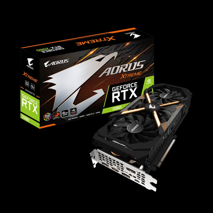 Gigabyte Aorus GeForce RTX 2060 Xtreme 6G (Image source: Gigabyte)