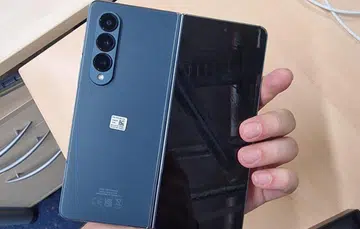 Hands-on photo of the Samsung Galaxy Z Fold4. <br>Image source: @noh_tech