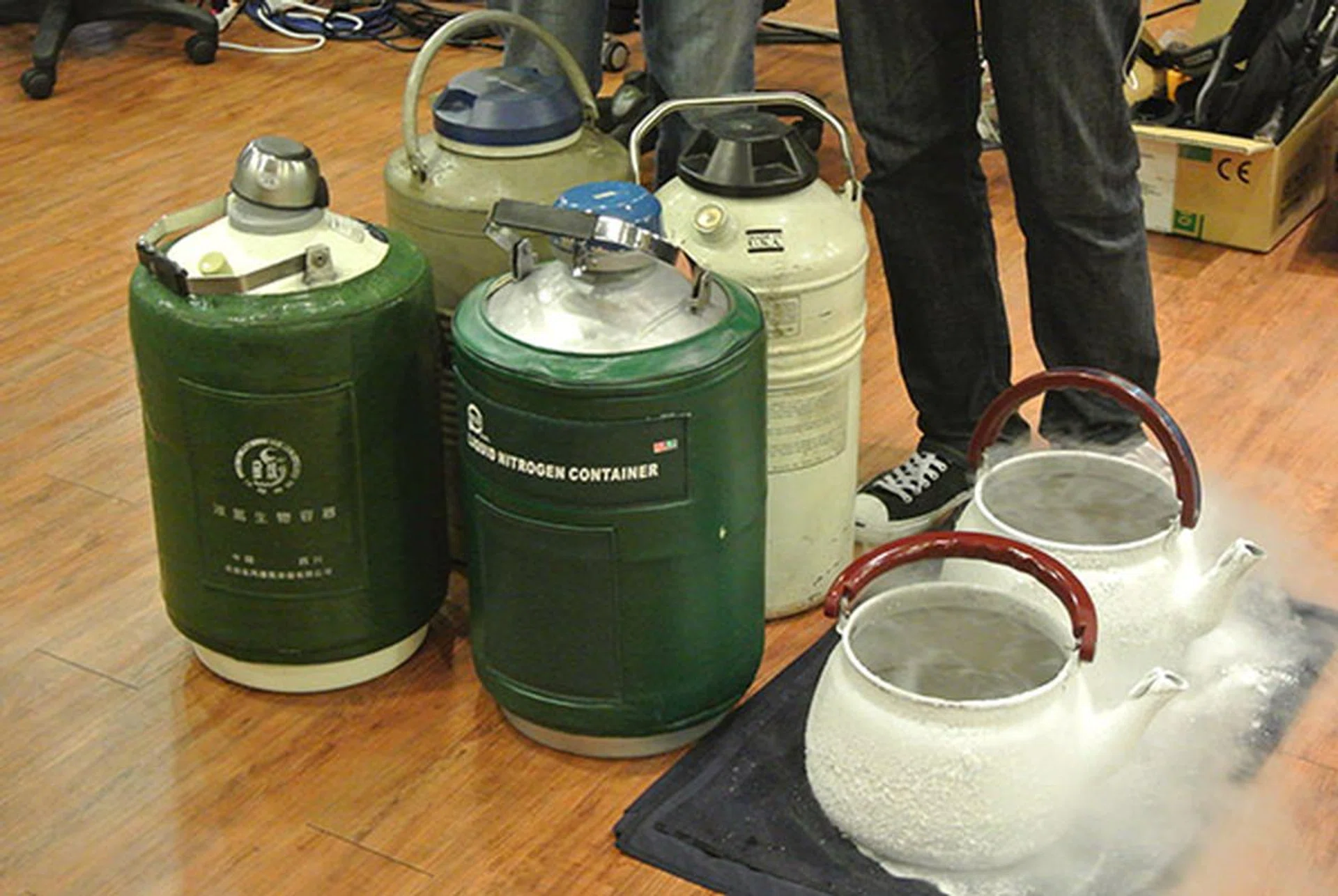 Tanks of LN2 used during the event.