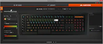 LED lighting on individual keyboard rows can be used to display in-game information like health, ammo, armor. (Image Source: SteelSeries)