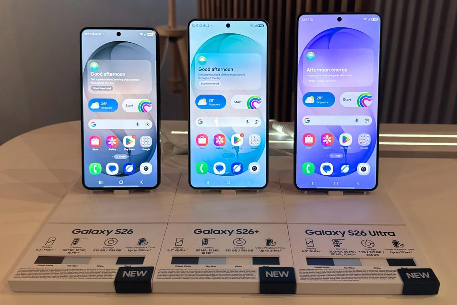 Samsung Galaxy S26 phones