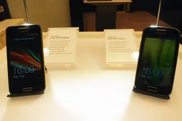 While both phones are loaded with the Android 2.3 OS at the moment, they will be updated to Android 4.0 in Q4 2012.