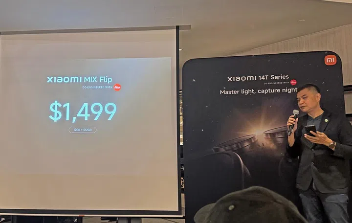 Xiaomi Mix Flip official pricing in Singapore. Photo: HWZ.