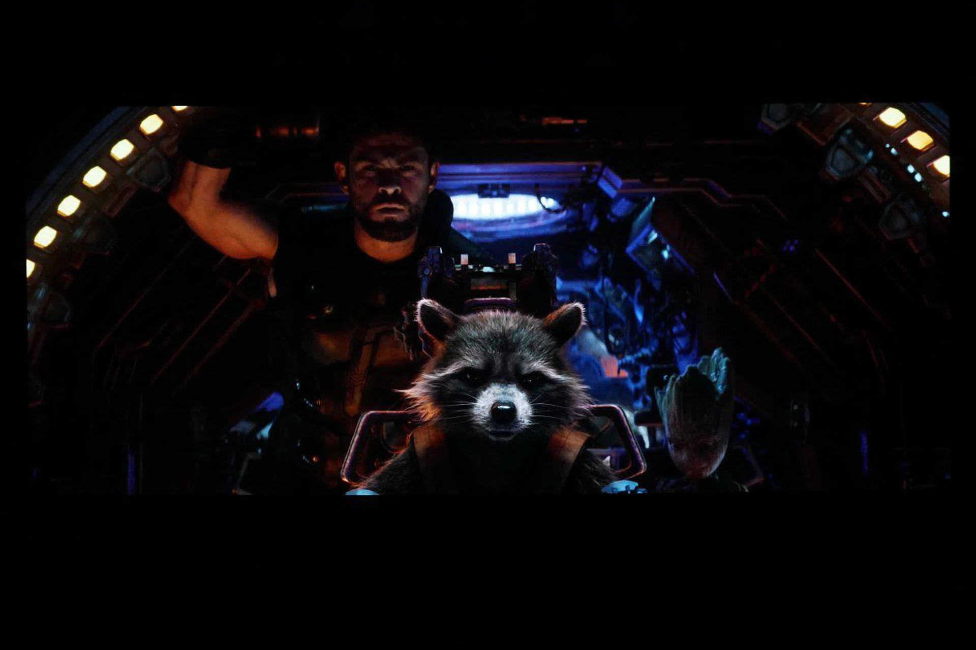 Sony A90J running an Avengers: Infinity Wars 4K Blu-ray disc with Dolby Vision.