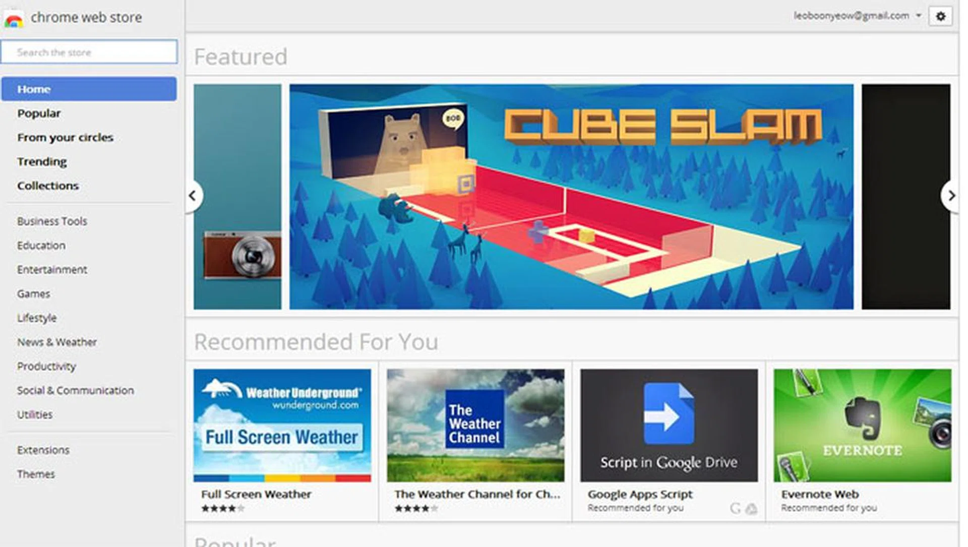 Chrome Web Store contains apps, extensions and themes for Chrome OS or Chrome browser. However, there aren't as many apps here as in the Google Play Store, and most of these apps require a web connection to work. 