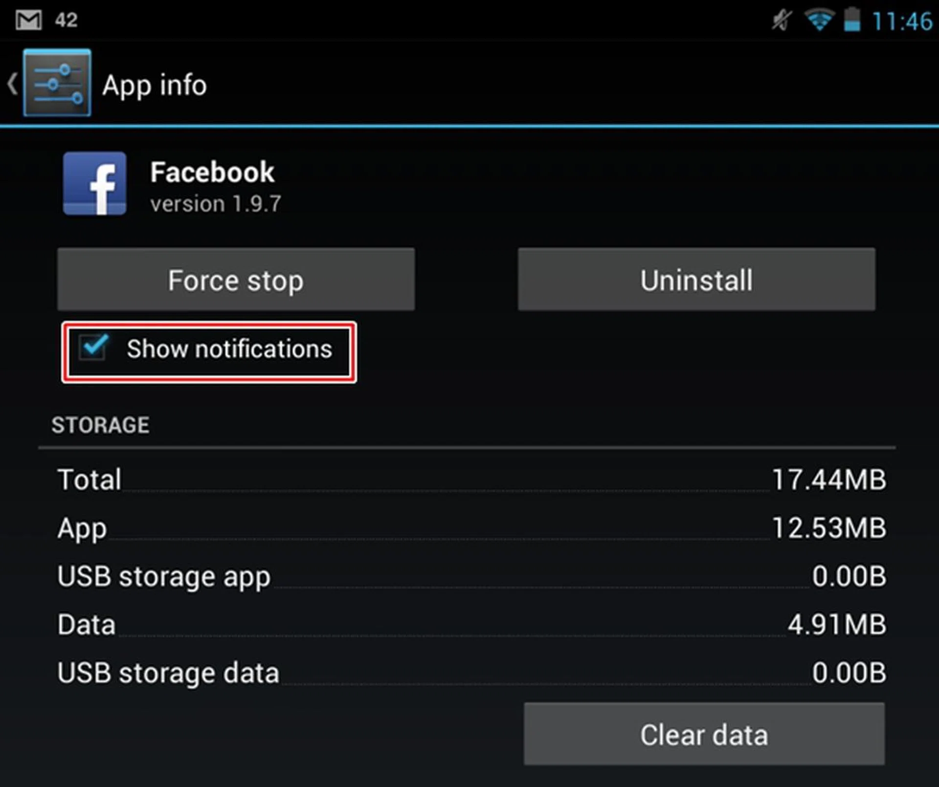 A new option to turn off notifications for specific apps.