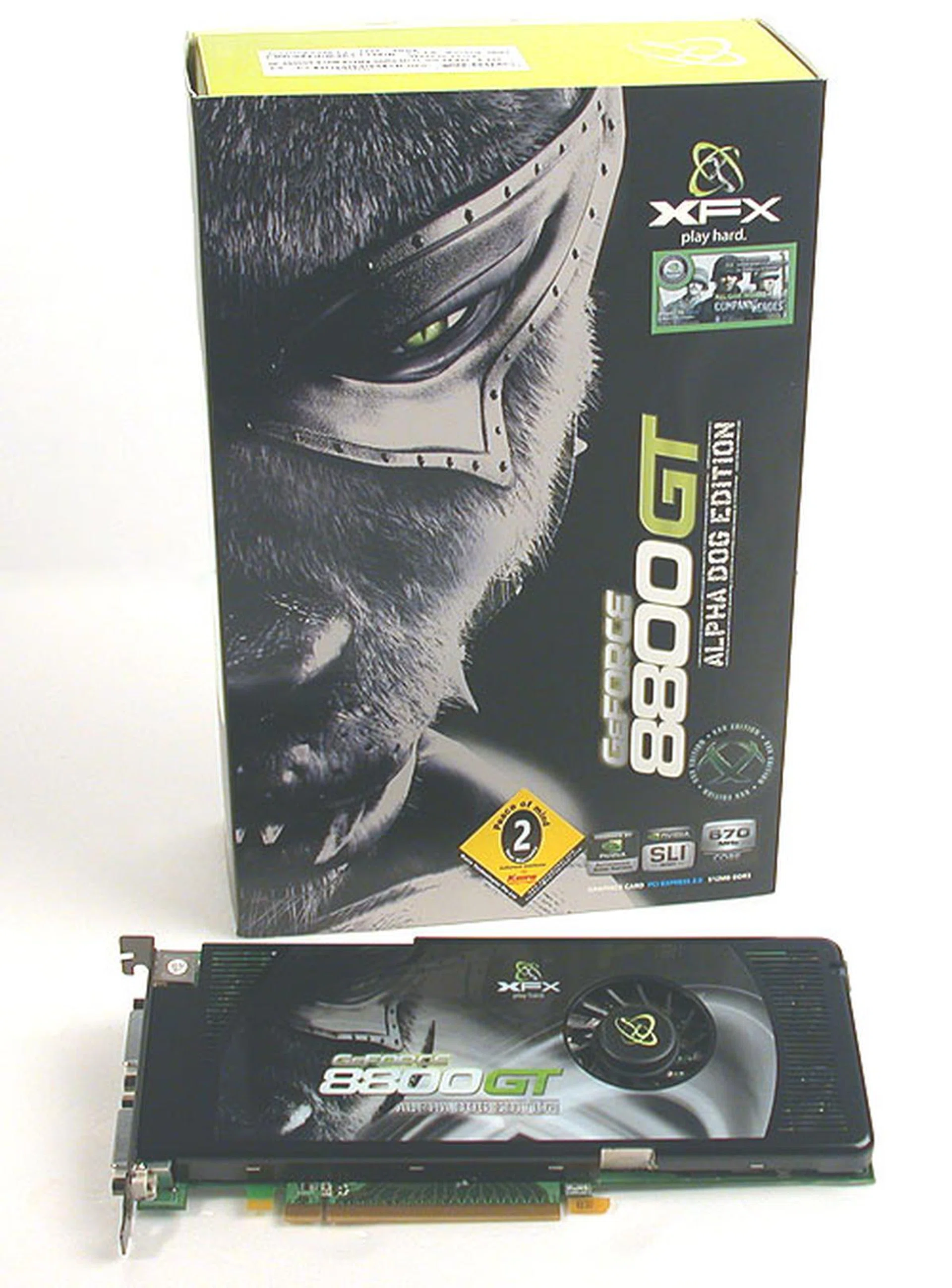 The most expensive of the bunch, XFX's GeForce 8800 GT may be overclocked but that's only going to get you so far. 