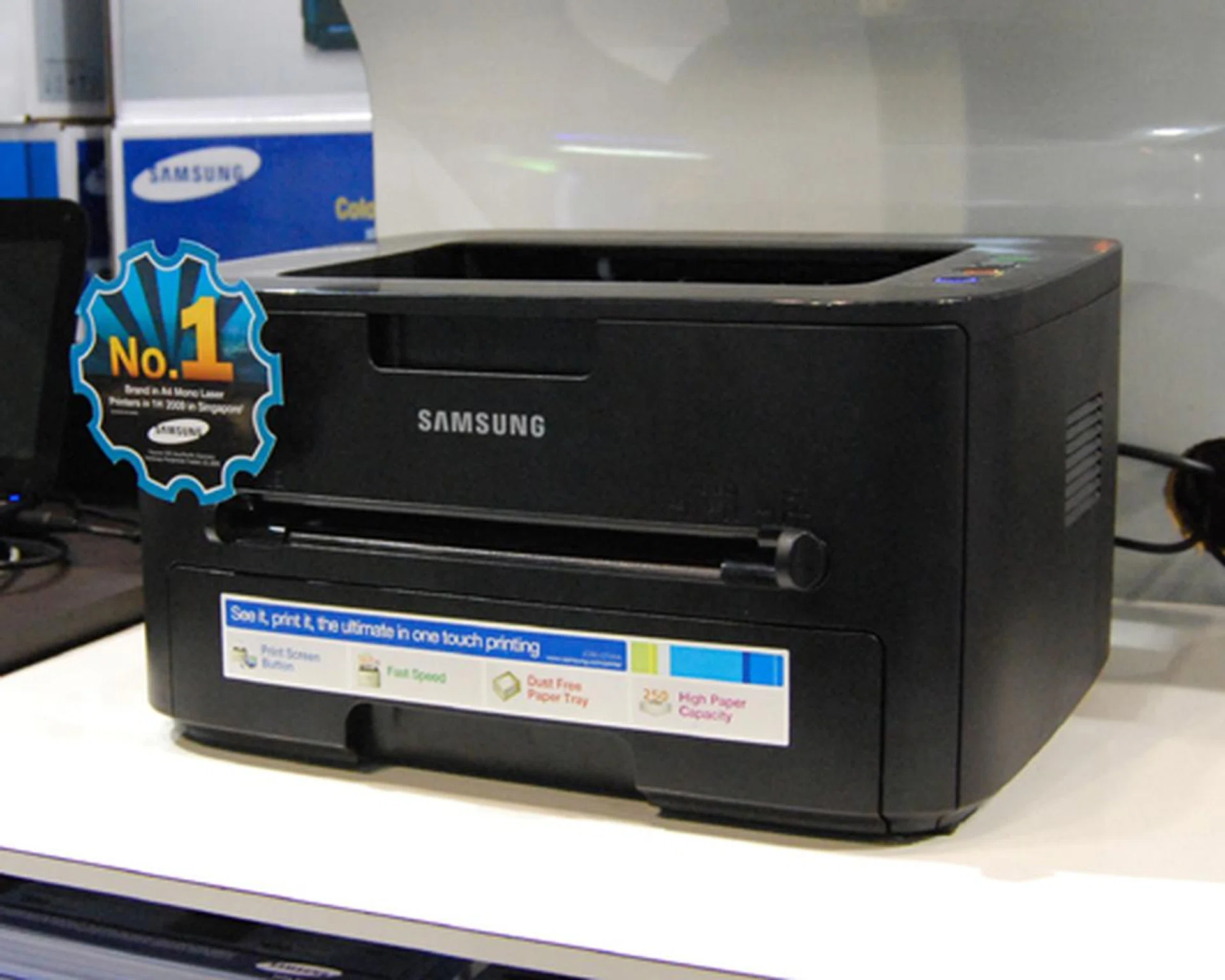 Looking to start your own workstation? Then check out the Samsung ML-2525 mono laser printer, priced at $138. You can expect printing speeds of up to 24ppm on this printer, and get to purchase an additional toner for $92 (usual price $115).